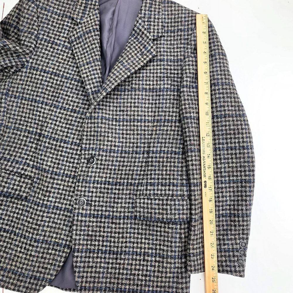 Quiet Luxury Dominic d’bruzzi Grodins Tweed Blazer Men’s M Blue Check - Picture 15 of 16